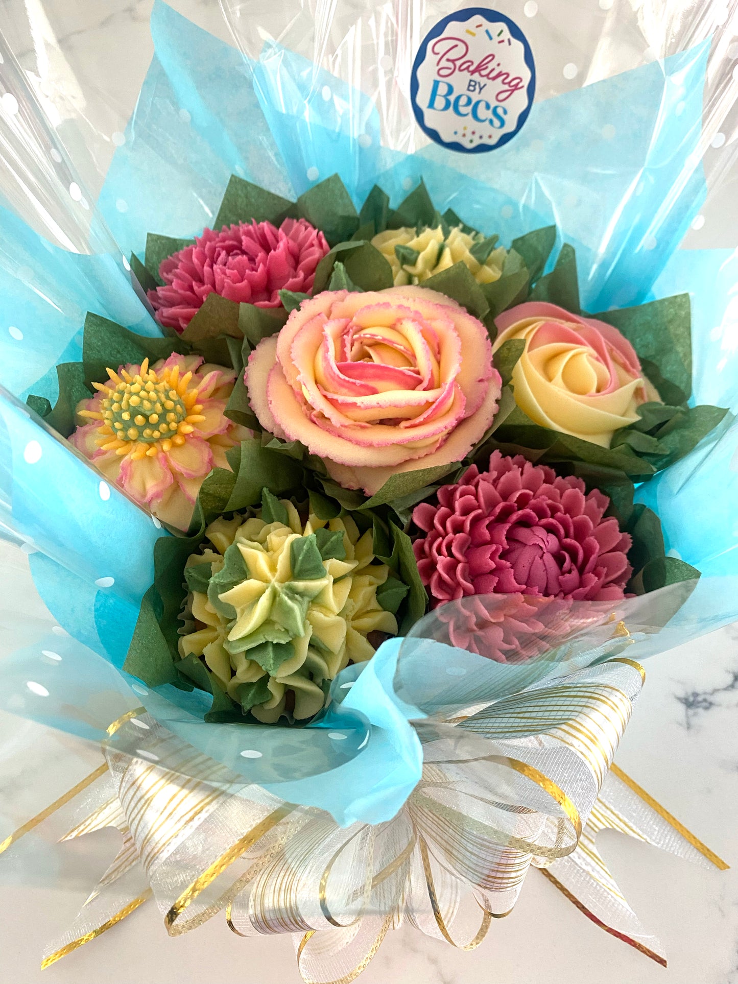 Cupcake Bouquet - Blue
