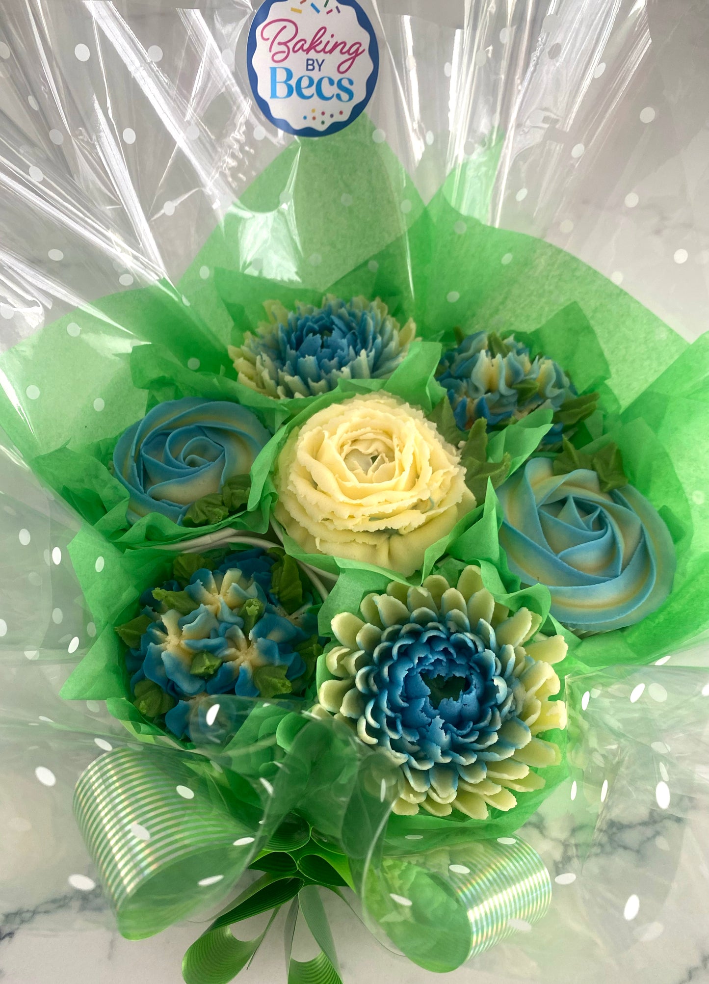 Cupcake Bouquet - Blue