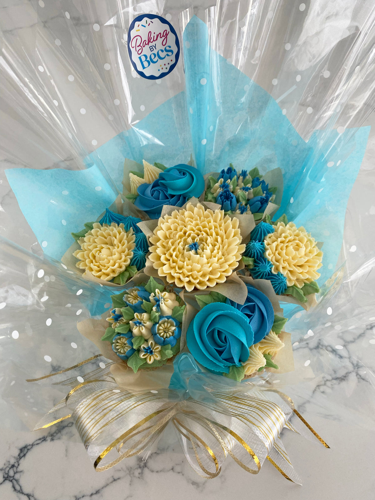 Cupcake Bouquet - Blue