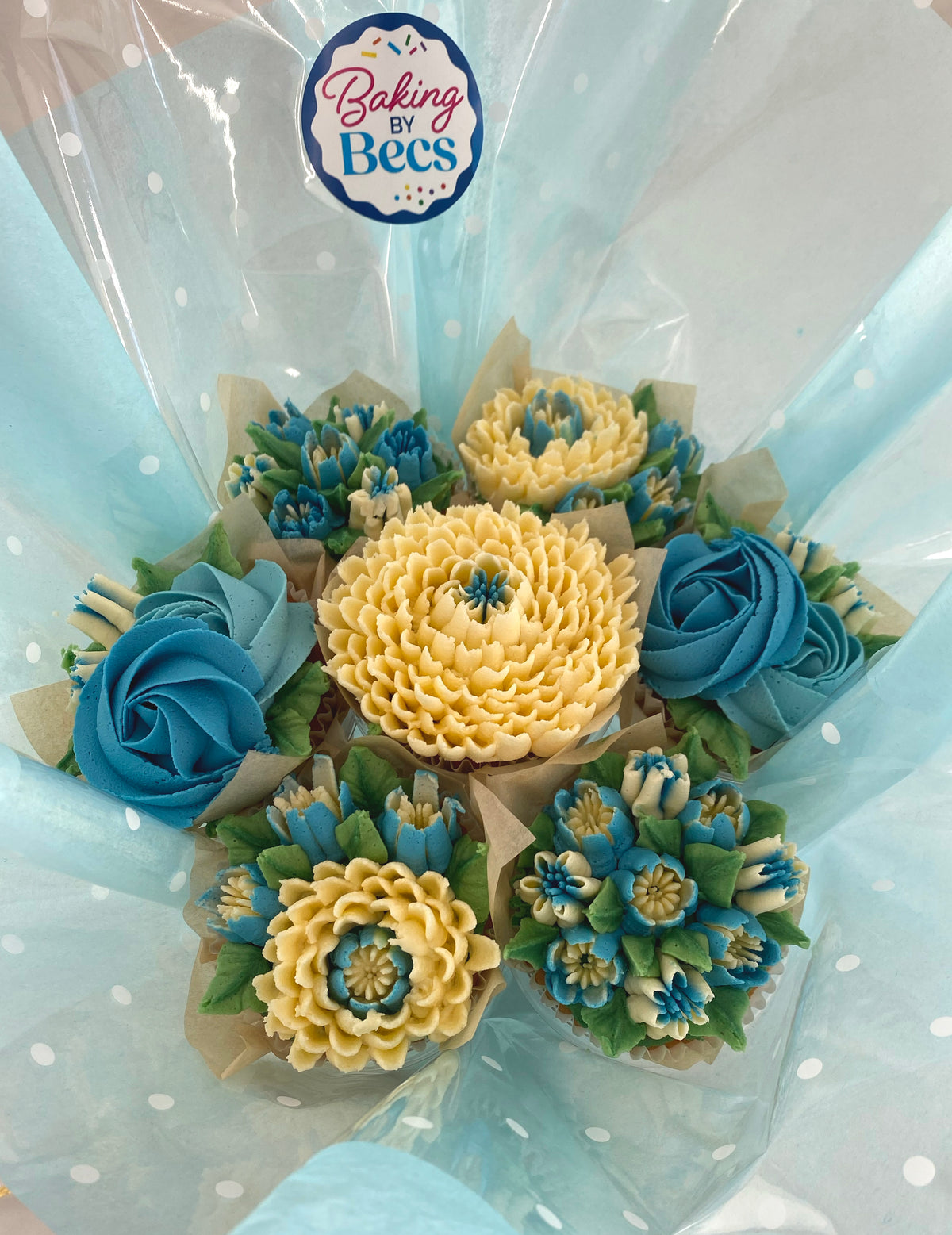 Cupcake Bouquet - Blue